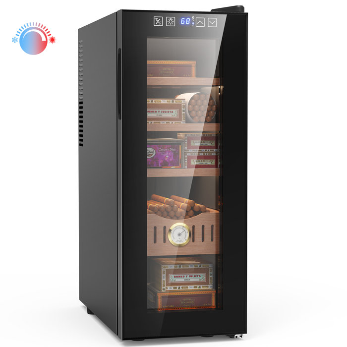 LINKEWODE 35L Electric Cigar Humidor with Cooling and Heating Function